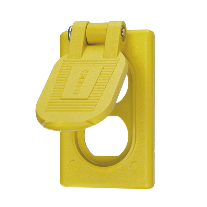 Tapa Resistente a Intemperie para Contacto Di-plex/ Color Amarillo/ Grado Marino. - Image 1
