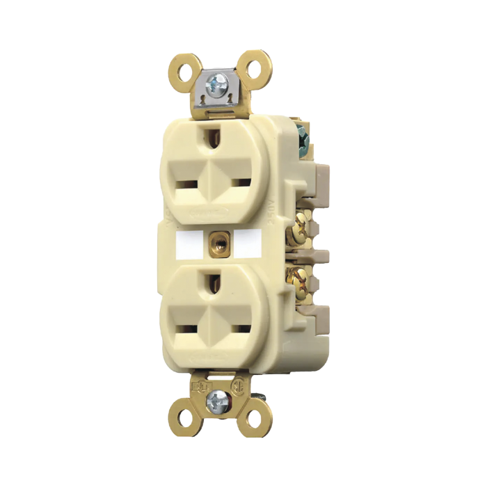 Contacto Di-plex 15 A 250 V / 2 Polos 3 Hilos / Nema 6-15R / Grado Industrial /Color Marfil. - Image 1