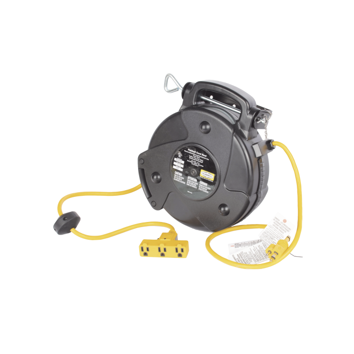 Carrete de Cable comercial (12/3 rudo), para 125 V CA, 12.2 m de longitud con salida triple de 15 A. - Image 1