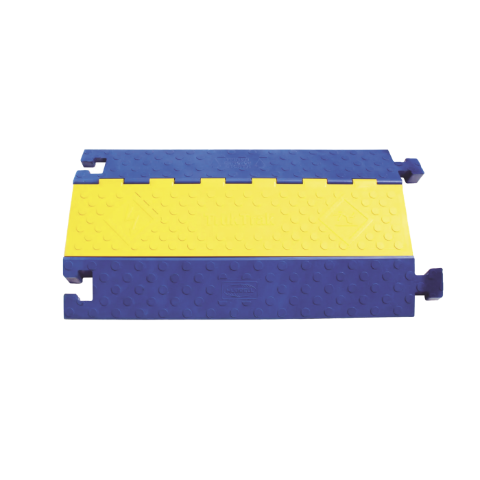 Gestion de cableado Kellems / Truk Trak de 2 canales / Color Azul y Amarillo. - Image 1