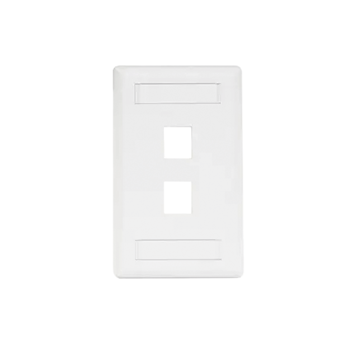 Placa Frontal para 2 Puertos Telefono/Datos/Multimedia/ Color Blanco. - Image 1