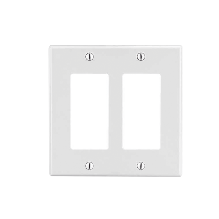Tapa para Caja Multigang / Contacto Doble / Color Blanco. - Image 1