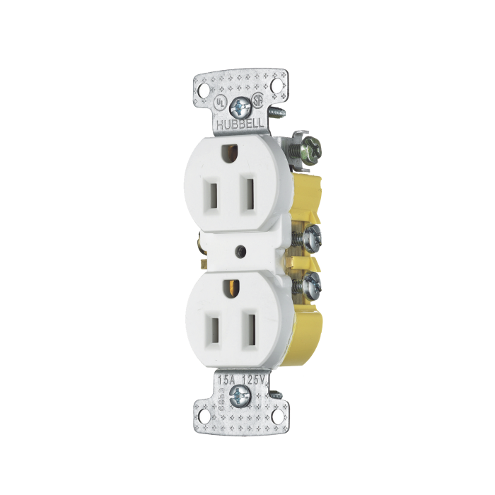 Contacto Duplex 15A 125V/ 2 Polos 3 Hilos/ Nema 5-15R/ Color Blanco. - Image 1
