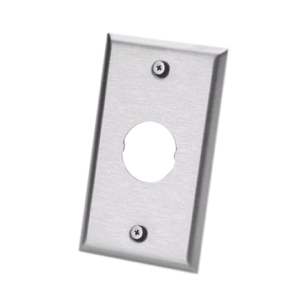 Placa de Pared IndustrialNetâ„¢, Para 1 Conector Industrial, de Acero Inoxidable