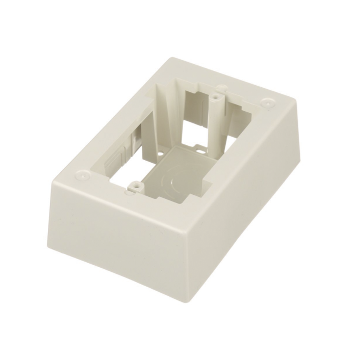 Caja de Pared Superficial, uso Universal con Placas de Pared, Con Cinta Adhesiva, Color Blanco Mate - Image 1