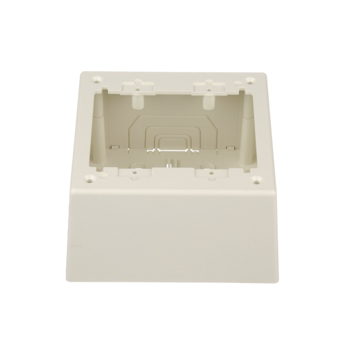 Caja de Pared Superficial Doble, con Divisor Opcional, uso Universal con Placas de Pared, Color Blanco Mate - Image 1