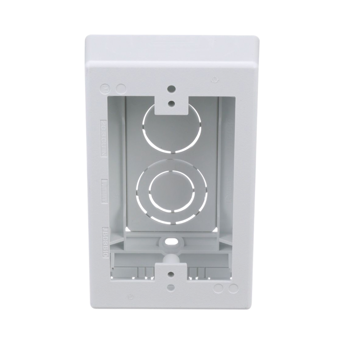 Caja de Pared Superficial, uso Universal con Placas de Pared, Con Cinta Adhesiva, Color Blanco - Image 1