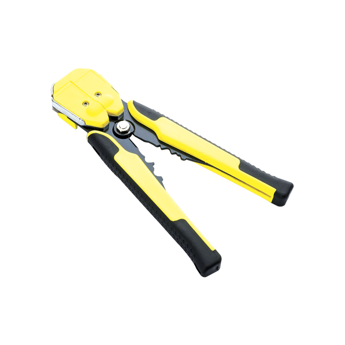 Pinza multifuncional Pelacables, con terminal de pestai±a, prensado automatico de color amarillo. - Image 1