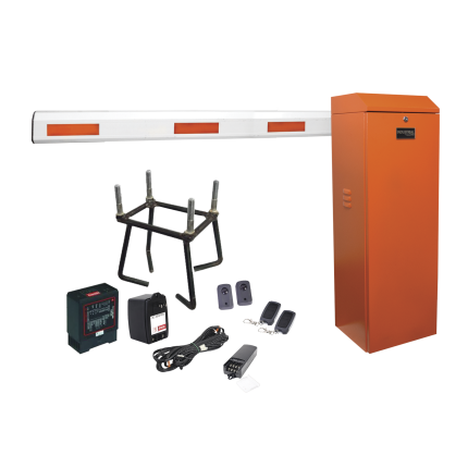 Kit COMPLETO Barrera Izquierda XBF naranja / 3M / Incluye sensor de masa, transformador, lazo, ancla, fotoceldas y 2 controles inalambricos