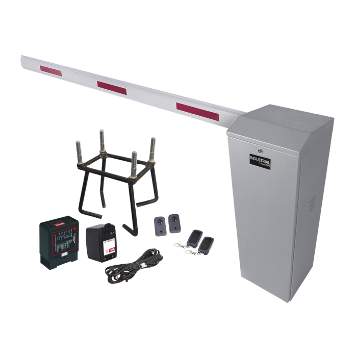Kit COMPLETO Barrera Izquierda XB / Brazo telescopico 3.6 ~ 5.5 M / Incluye Sensor de masa, Transformador, Lazo, Ancla, Fotoceldas y 2 Controles Inalambricos - Image 1