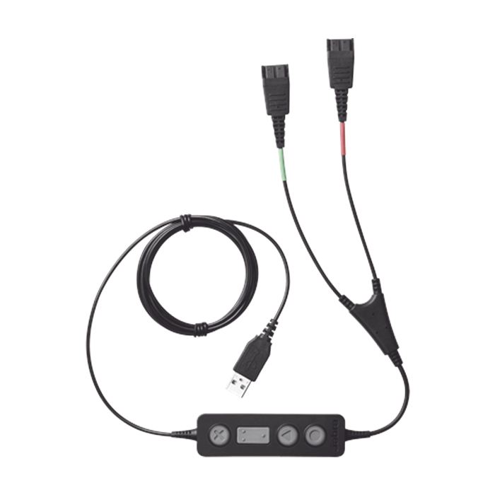 Jabra Link 265 USB/QD cable de entrenamiento, para conectar 2 diademas simultaneas con puerto USB (265-09) - Image 1