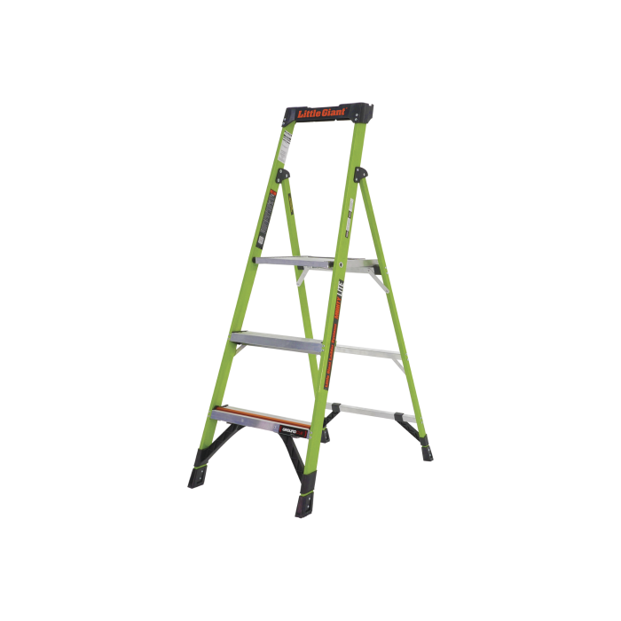 Escalera de Aluminio + Fibra de Vidrio de 1.5m con Soporte para Herramienta. !La Mas Liviana del Mundo! (SKU 15365-001). - Image 1