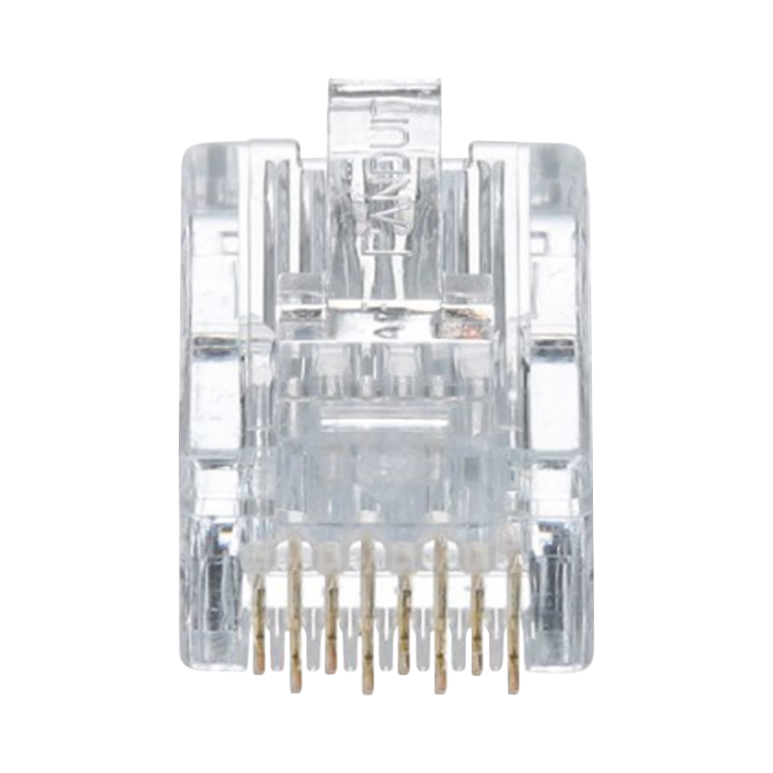 Plug RJ45 Cat5e, Para Cable UTP de Calibres 24-26 AWG, Chapado en Oro de 50 micras, Paquete de 50 piezas - Image 1