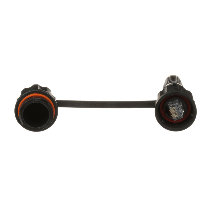 Conector Plug RJ45 de Uso Industrial, Categori­a 5e, 24AWG, Con Tapa Protectora, Proteccion IP67 - Image 1