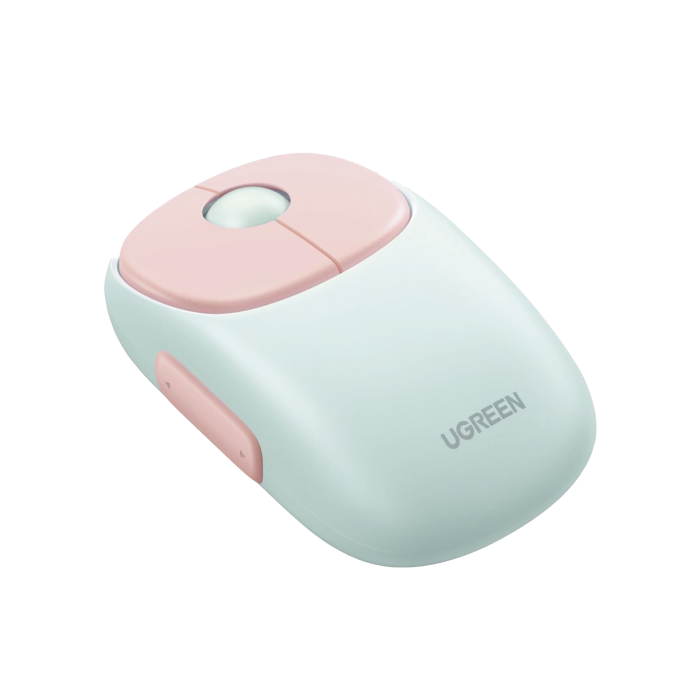 Mouse Inalambrico FUN | Recargable| 2.4G & Bluetooth | 4 Niveles de DPI | Silencioso | Ergonomico | 5 Botones | Compatible con Windows, macOS 10.5, Android iOS Linux y Chrome OS | Color Rosa. - Image 1