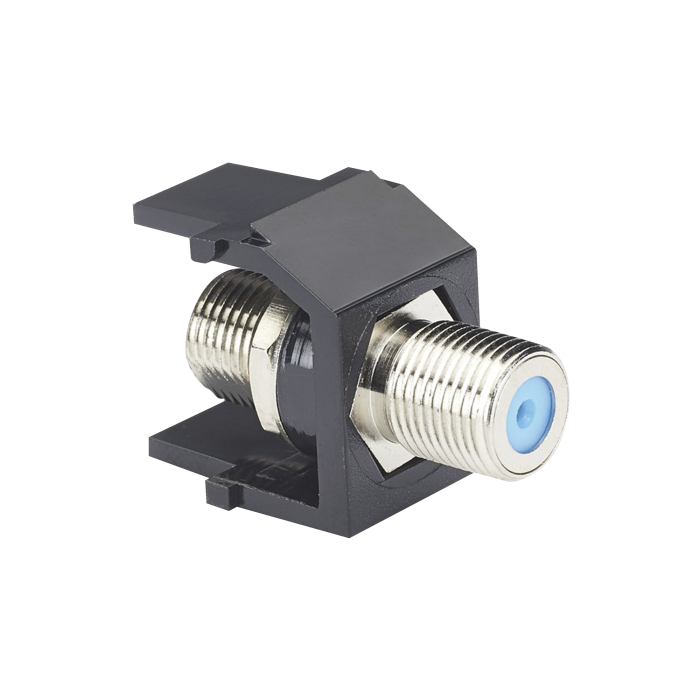 Modulo Acoplador Coaxial Tipo F, Keystone, de 75 Ohms, 3.0 GHz, Color Negro - Image 1