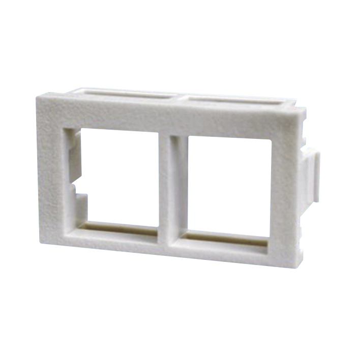 Inserto Plano de 1/3, Espacio para Dos Modulos Keystone, Color Blanco - Image 1