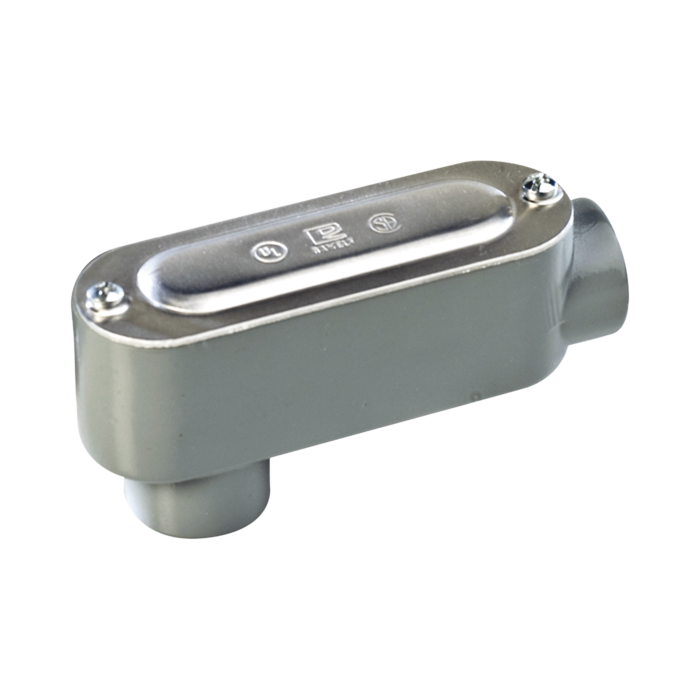 Caja oval roscada tipo LB de 3" grande (76.2 mm) Incluye tapa y tornillos. - Image 1