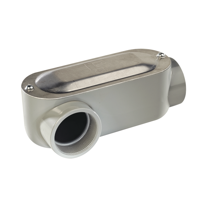 Caja oval roscada tipo LR de 2 1/2" corta (63.5 mm) Incluye tapa y tornillos. - Image 1