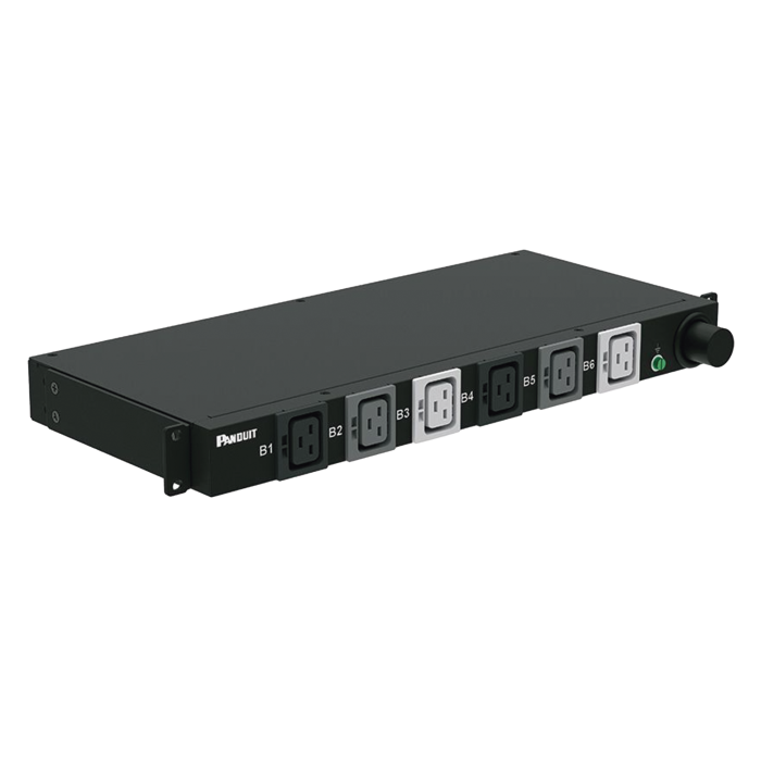 PDU Basico para Distribucion de Energi­a, Plug de Entrada Trifasico CS8365C, Con 6 Contactos C19, Instalacion Horizontal de 19in, 1UR, 50 Amp, 208 Vca - Image 1