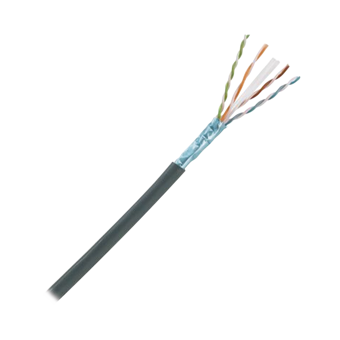 Bobina de Cable Planta Externa con Gel, de 4 pares, Cat6A, Blindado F/UTP, Color Negro, 305m - Image 1
