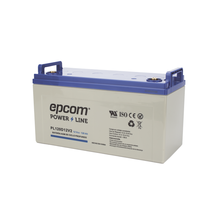 Bateri­a 12 Vcc / 120 Ah / UL / Tecnologi­a AGM-VRLA / CICLO PROFUNDO / Para uso en aplicaciones fotovoltaicas y de emergencia / Terminales T4 - Image 1