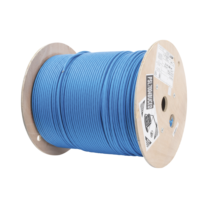 Bobina de Cable Blindado S/FTP de 4 pares, Cat7, Inmune a Ruido e Interferencias, LSZH (Bajo humo, Cero Halogenos), Color Azul, Bobina de 500 m - Image 1