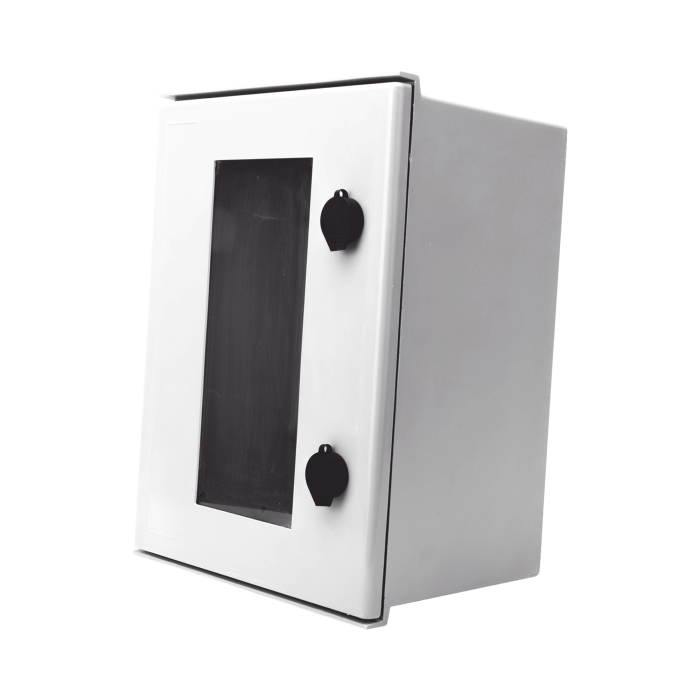 Gabinete de Poliester IP65 Puerta Transparente, Uso en Intemperie (300 x 400 x 200 mm) con Placa Trasera Interior de Plastico (Incluye Chapa y Llave). - Image 1