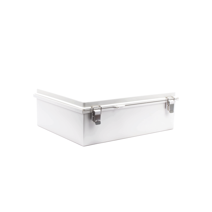 Gabinete de Plastico ABS, Uso en Intemperie IP66 (350 x 460 x 160 mm) Cierre por Broche Inoxidable y Permite Cerrado con Candado y Llave (Perno 5mm) No Incluido - Image 1