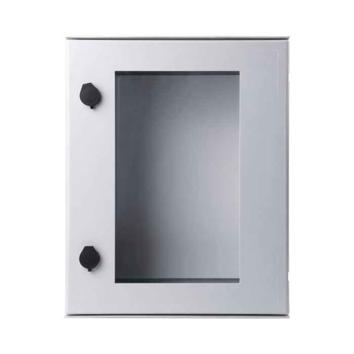 Gabinete de Poliester IP65 Puerta Transparente, Uso en Intemperie (400 x 500 x 200 mm) con Placa Trasera Interior de Plastico (Incluye Chapa y Llave). - Image 1