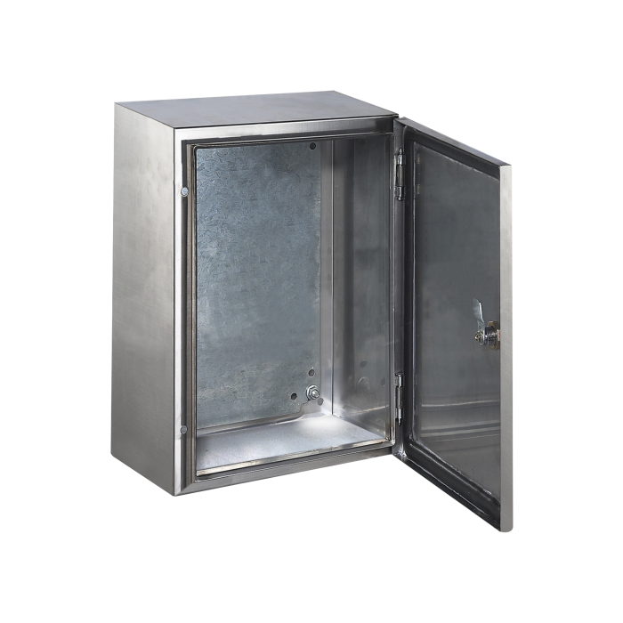 Gabinete de Acero Inoxidable IP66 Uso en Intemperie (600 x 800 x 200 mm) con Placa Interna Galvanizada. - Image 1