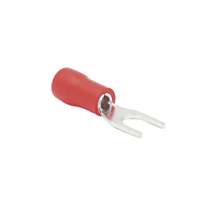 Terminal tipo horquilla ( espada ) aislada / 22 - 16 AWG / Rojo / Paquete de 25 piezas. - Image 1