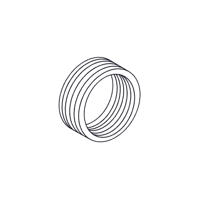 Reduccion Bushing Aluminio de 1 1/2" a 3/4" / Con Recubrimiento de Uretano Purpura. - Image 1