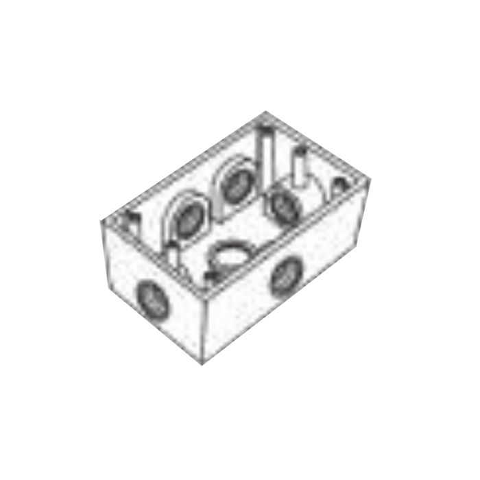 Caja Condulet FS de 1/2" (12.7 mm) con seis bocas a prueba de intemperie. - Image 1