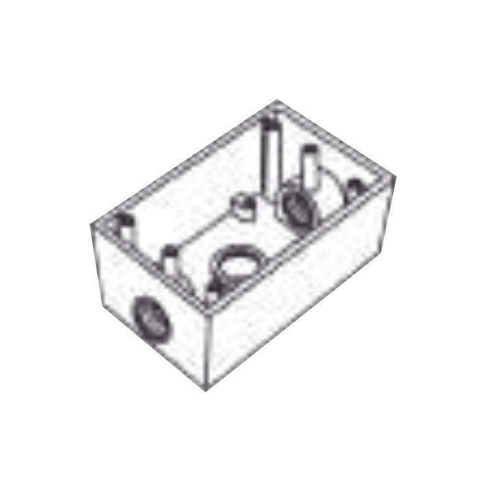 Caja Condulet FS de 1" (25.4 mm ) con tres bocas una arriba y una atras a prueba de intemperie. - Image 1