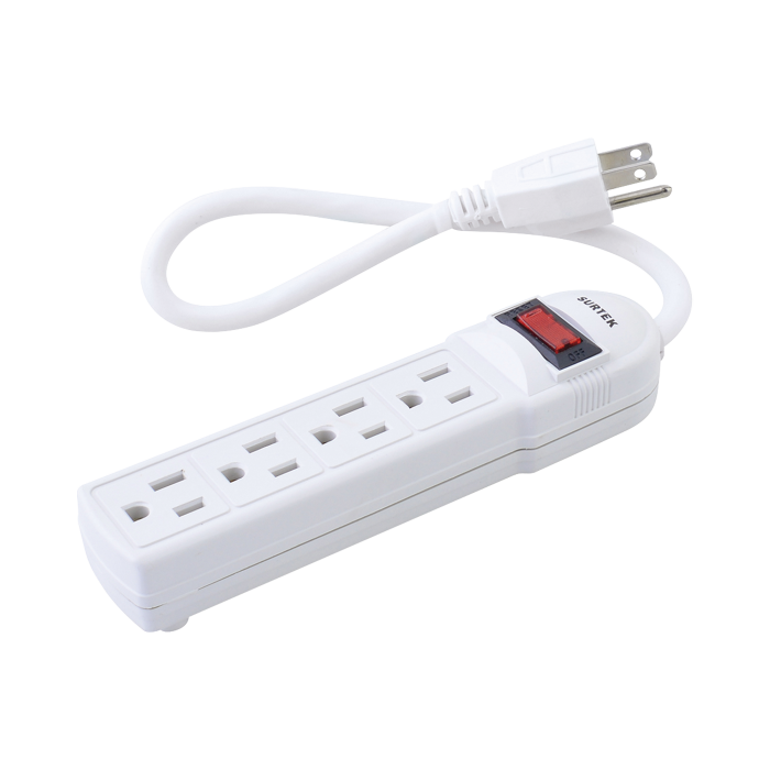 Multicontacto con cable 30 cm. 4 tomas 127 Vca li­nea, tierra, neutro 15 A max. - Image 1