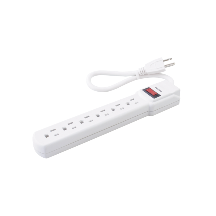 Multicontacto con cable 30 cm. 6 tomas 127 Vca li­nea, tierra, neutro 15 A max. - Image 1