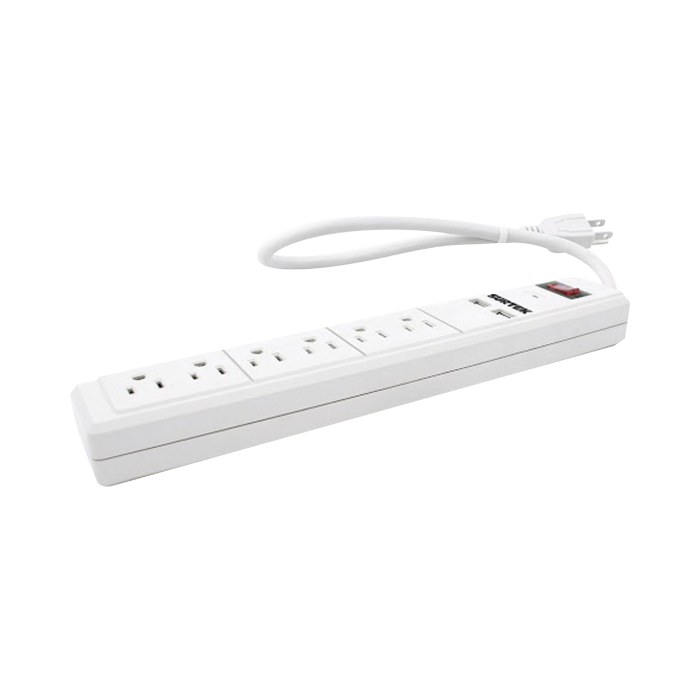 Multicontacto con 6 contactos aterrizados y 2 puertos usb. - Image 1