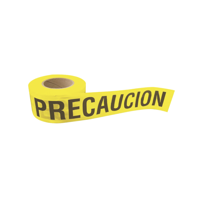 Cinta para barricada "PRECAUCION" de 100 m y ancho de 3". - Image 1