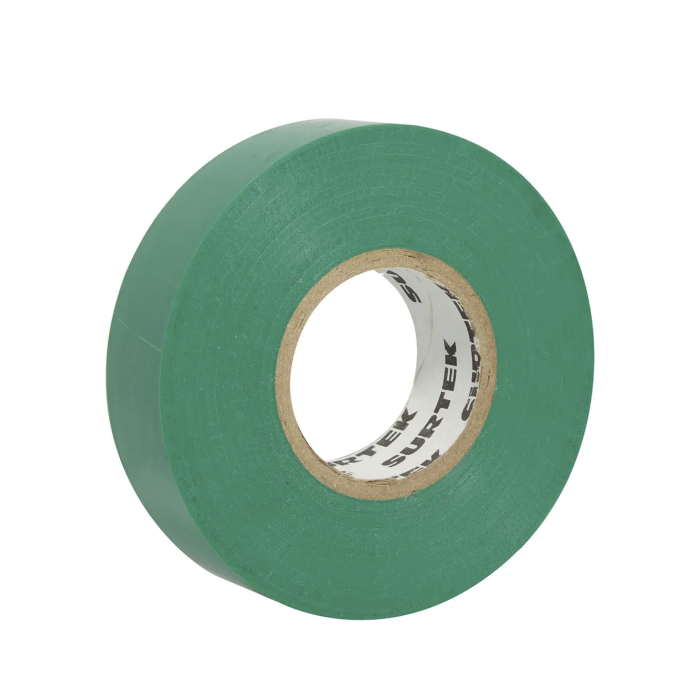 Cinta para aislar color Verde de 19 mm x 18 metros / Fabricada en PVC / Adhesivo acri­lico. - Image 1