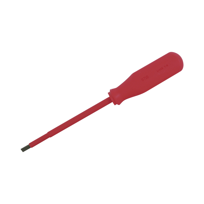 Destornillador rojo para 1000v plano de 1/4 x 5-7/8â€ - Image 1