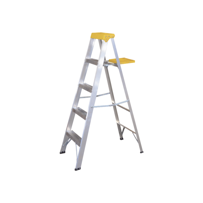 Escalera de Aluminio Tipo Tijera, 5 Peldai±os de 1.83 metros. - Image 1
