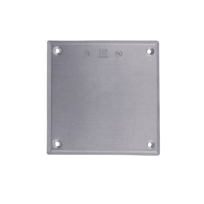 Tapa cuadrada ciega de aluminio para caja cuadrada. - Image 1