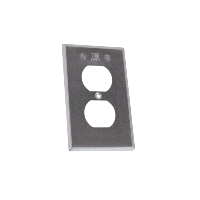 Tapa rectangular para contacto diºplex de aluminio tipo RR a prueba de intemperie. - Image 1