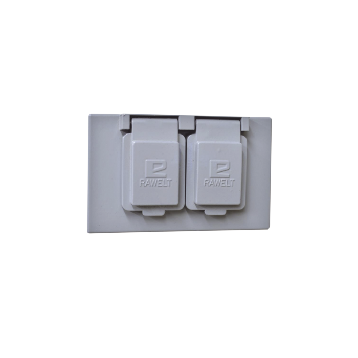 Tapa rectangular diºplex horizontal con contratapa con mecanismo de auto-cierre de aluminio para uso de interiores y exteriores tipo RR. - Image 1