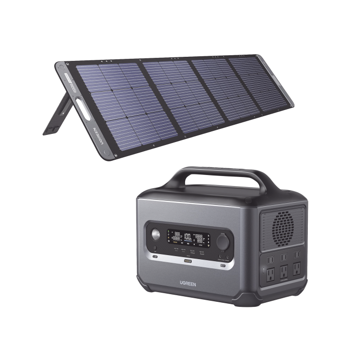 Kit de Estacion de Energi­a Portatil 1200W (1024Wh) + Panel Solar Plegable de 200W - Image 1