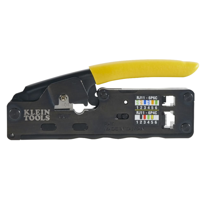Ponchadora/Pelacables/Cortacables Compacta con Matraca para Conectores RJ45 y RJ11/RJ12. - Image 1