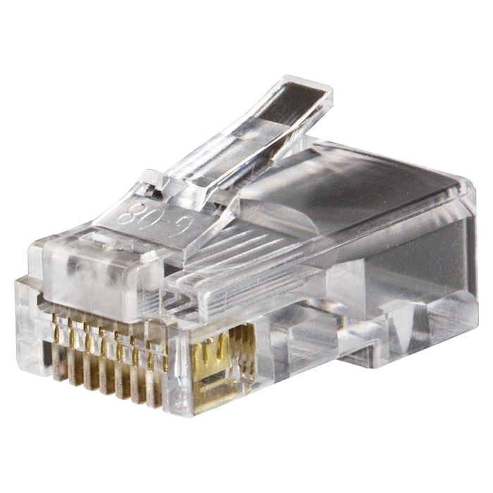 Conectores modulares de datos RJ45/CAT5e, paquete de 100 unidades. - Image 1