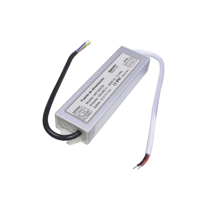 Fuente 12 V / 5 Amperes / Waterproof / Intemperie grado IP67 - Image 1