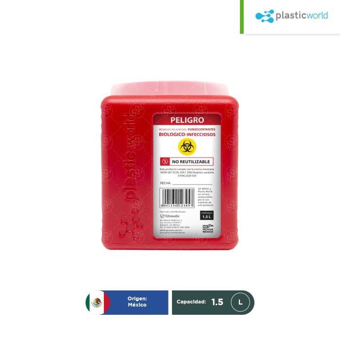 Contenedor para punzocortantes 1.5 L - Image 1